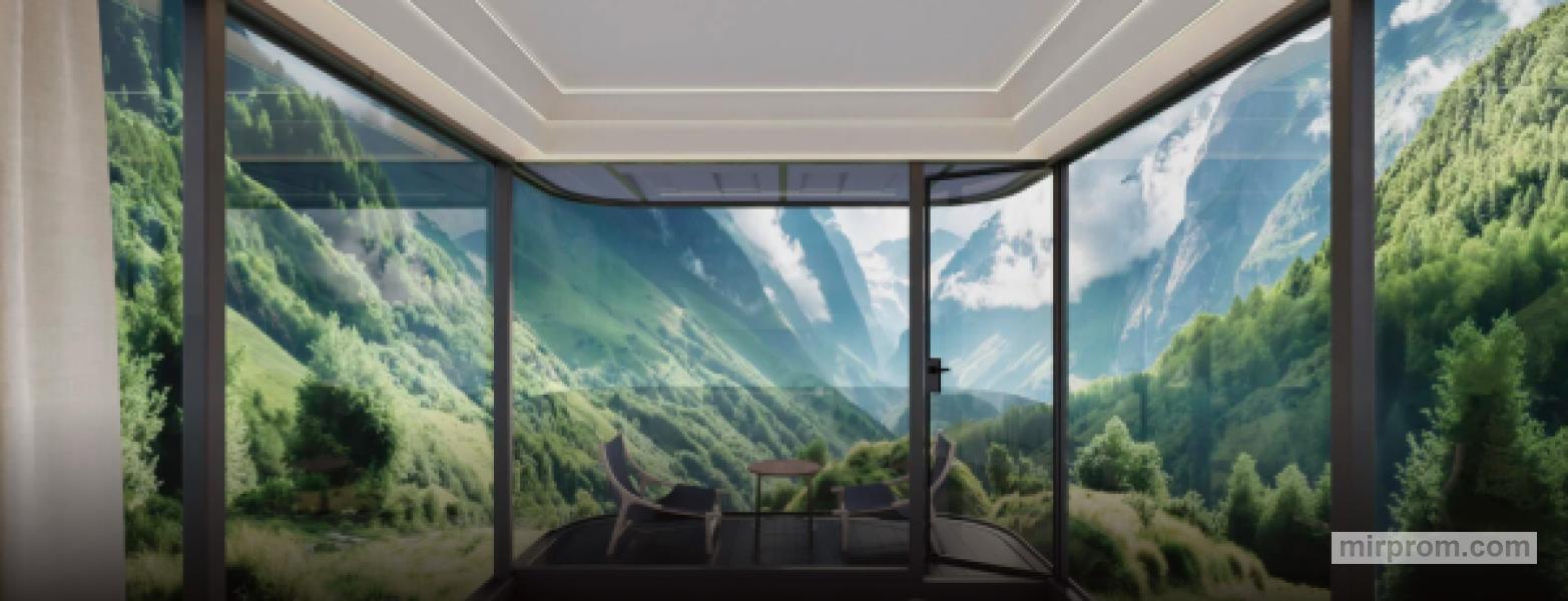 вид из панорамных окон - капсульный дом от компании ULYSSE