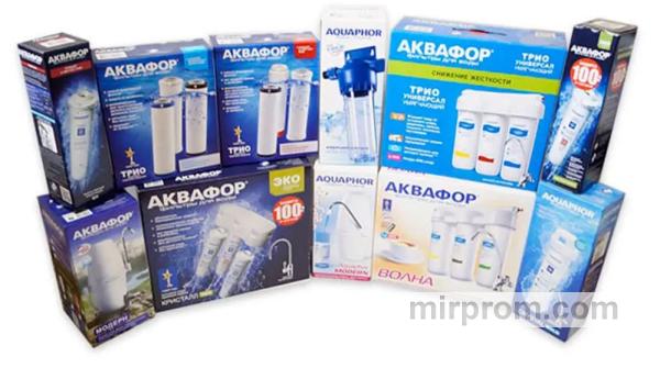 Упаковка для фильтров для воды компании «Аквафор»